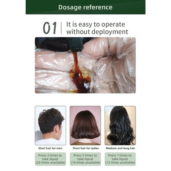 3 IN 1 All Natural Instant Hair Dye Shampoo for Women & Men - RED WINE - Picture 5 of 6